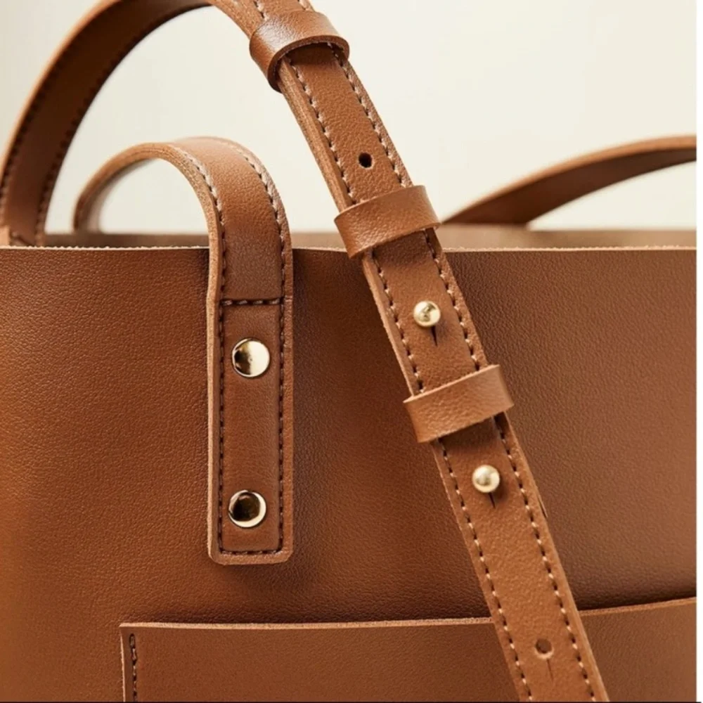 Henny & Lev Vegan Leather Crossbody Tote Bag - NWT - Picture 2 of 10
